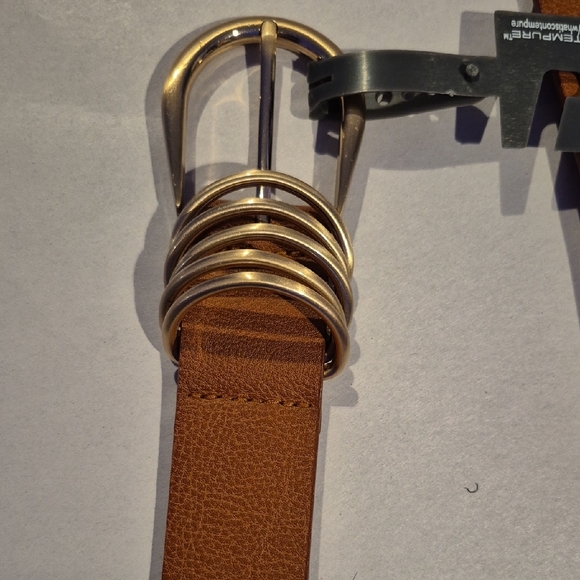 NWT Lane Bryant Brown Belt with Gold Accents - Picture 2 of 6